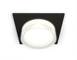 Ambrella Комплект встраиваемого светильника с акрилом XC6521066 SBK/FR/CL черный песок/белый матовый/прозрачный MR16 GU5.3 (C6521, N6241) XC6521066 - фото 113172