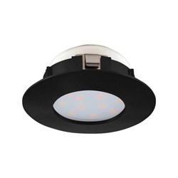 Eglo 900743 Встраиваемый светильник PINEDA, 4,9W (LED), 3000K, IP20, IP44, ?78, пластик, черный 900743 - фото 113223