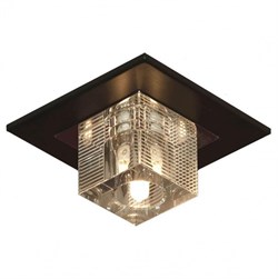 Lussole PROMO 2 Металл Хром / венге Стекло Светильник встраиваемый G9 40W LSF-1300-01 - фото 113264