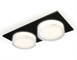 Ambrella Комплект встраиваемого светильника с акрилом XC6526066 SBK/FR/CL черный песок/белый матовый/прозрачный MR16 GU5.3 (C6526, N6241) XC6526066 - фото 113313