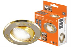 TDM Светильник встраиваемый поворотный СВ 02-01 MR16 50Вт G5.3 матовый никель/золото SQ0359-0001 - фото 113324