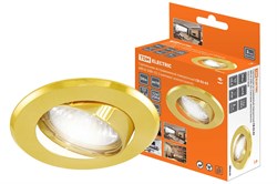 TDM Светильник встраиваемый поворотный СВ 02-03 MR16 50Вт G5.3 матовое золото/золото SQ0359-0008 - фото 113384