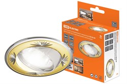 TDM Светильник встраиваемый поворотный СВ 02-04 MR16 50Вт G5.3 перламутровое золото/хром SQ0359-0011 - фото 113428