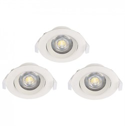 Eglo 32896 Комплект светодиодных встраиваемых светильников регул. SARTIANO, 3х5W(LED), 3х470lm, 90, ET45, пластик 32896 - фото 113436
