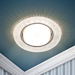 ЭРА Встраиваемый светильник со светодиодной подсветкой ЭРА DK LD53 WH GX53 белый Б0057475 - фото 113472