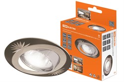 TDM Светильник встраиваемый поворотный СВ 02-05 MR16 50Вт G5.3 чёрный/никель SQ0359-0015 - фото 113473