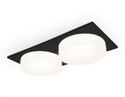 Ambrella Встраиваемый точечный светильник с акрилом TN1319/2 SBK/FR черный песок/белый матовый GU5.3 182*92*45 TN1319 - фото 113555