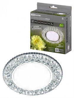 TDM Светильник встраиваемый СВ 03-09 GX53 230В LED подсветка 5 Вт зеркальный/хром SQ0359-0147 - фото 113578