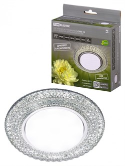 TDM Светильник встраиваемый СВ 03-10 GX53 230В LED подсветка 5 Вт зеркальный/хром SQ0359-0148 - фото 113585