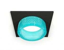 Ambrella Комплект встраиваемого светильника с композитным хрусталем XC6521043 SBK/BL черный песок/голубой MR16 GU5.3 (C6521, N6153) XC6521043 - фото 113676