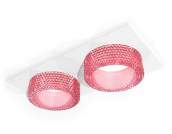 Ambrella Комплект встраиваемого светильника с композитным хрусталем XC6525042 SWH/PI белый песок/розовый MR16 GU5.3 (C6525, N6152) XC6525042 - фото 113717