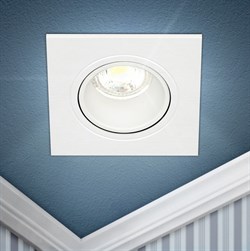 ЭРА Встраиваемый светильник декоративный KL90-1 WH MR16/GU5.3 белый, пластиковый Б0054370 - фото 113834