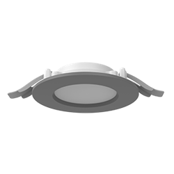 Varton Светодиодный светильник DL-01 Slim 100 мм 10 Вт 4000 К круглый встраиваемый 120x37 мм IP65/40 RAL7045 серый муар с рассеивателем опал V1-RF-70011-10000-6501040 - фото 113906