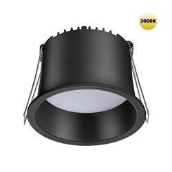 Novotech 359235 SPOT NT23 000 черный Светильник встраиваемый светодиодный IP20 LED 9W 220V 540Лм 3000К TRAN 359235 - фото 114021