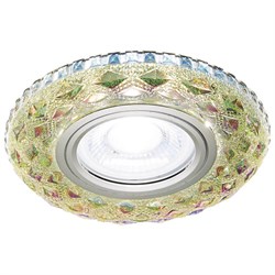 Ambrella Встраиваемый точечный светильник со светодиодной лентой S288 PR хром/перламутровый хрусталь/MR16+3W(LED WHITE) S288 PR - фото 114114