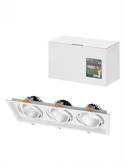TDM Светильник встраиваемый карданный "Фокус-1" LED CSL-01-3x11-NW 33 Вт, 35°, 4000 К, 80 Ra, IP20 SQ0369-0415 - фото 114138