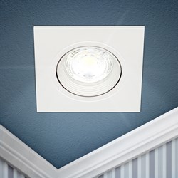 ЭРА Встраиваемый светильник декоративный KL92-1 WH MR16/GU5.3 белый, пластиковый Б0054374 - фото 114407