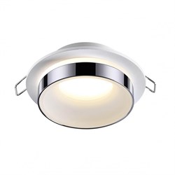 Novotech 370782 SPOT NT21 246 белый/хром Светильник встраиваемый влагозащищенный IP44 GU10 9W 220V WATER 370782 - фото 114423