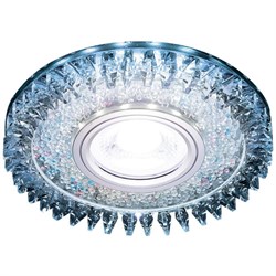 Ambrella Встраиваемый точечный светильник со светодиодной лентой S389 CH хром/прозрачный хрусталь/MR16+3W(LED COLD) S389 CH - фото 114473