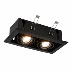 ST Luce ST250.448.02 Светильник встраиваемый Черный GU10 2*50W L245xW126xH70 220V Без ламп ST250.448.02 - фото 114674