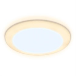 Ambrella Встраиваемый cветодиодный светильник с подсветкой и регулируемым крепежом DCR303 10W+4W 6400K/3000K 85-265V D120*35 DCR303 - фото 114744