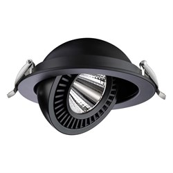 Novotech 358818 SPOT NT21 210 черный Светильник встраиваемый светодиодный IP20 LED 18W 1600Лм 4000K 220V GESSO 358818 - фото 114854