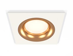 Ambrella Комплект встраиваемого светильника XC7631005 SWH/PYG белый песок/золото желтое полированное MR16 GU5.3 (C7631, N7014) XC7631005 - фото 115020