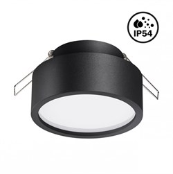 Novotech 358904 SPOT NT21 черный Встраиваемый влагозащищенный светильник IP54 LED 4000K 10W 220V MAY 358904 - фото 115035