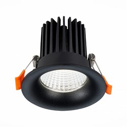 ST LUCE  ST703.438.10 Св-к встр. Черный LED 1*10W 3000K 900Lm Ra>90 38о IP20 D85xH75 170-240V ST703.438.10 - фото 115045