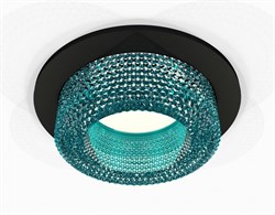 Ambrella Комплект встраиваемого светильника XC7622023 SBK/BL черный песок/голубой MR16 GU5.3 (C7622, N7194) XC7622023 - фото 115162