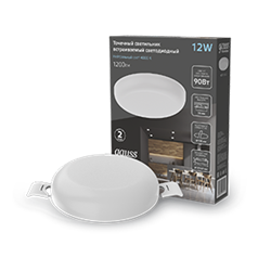 Gauss Встраиваемый светильник Frameless круг 12W, 4000K, 1/40 967511212 - фото 115425