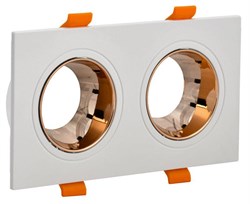 Светильник 4108 встраиваемый поворотный 2хGU10 бел./зол. пласт. LT-UVB0-4108-GU10-2-K22 pe654744 - фото 115954