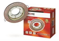 Светильник встраиваемый GX53R-crystal R43L под лампу GX53 с подсветкой 230B Светло-Золотистый/ Золото 4690612016207 pe731150 - фото 115960