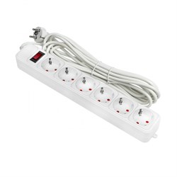 EKF PROxima Сетевой фильтр 6*5м 10А/2,2кВт с выкл. c/з ПВС 3х0,75 Блокбастер UFP10-375-6-05 - фото 118130