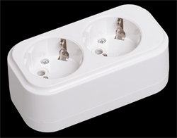 IEK Розетка переносная разб. К02 2 места CLASSIC KYP11-16-02-00-Z - фото 118155