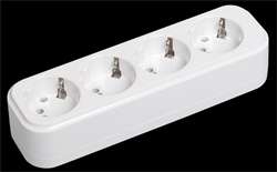 IEK Розетка переносная разб. К04 4 места CLASSIC KYP11-16-04-00-Z - фото 118157