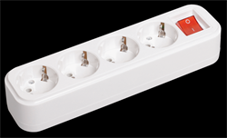 IEK Розетка переносная разб. с выкл. К04В 4 места CLASSIC KYP11-16-04-00-ZK - фото 118160