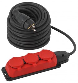 ЭРА Удлинитель силовой ЭРА UK-3e-3x1,5-30m-IP44(KG) с заземлением 3 розетки каучук 30м КГ 3х1,5мм2 IP44 Б0057582 - фото 118170