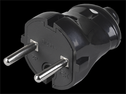 IEK ВПп20-02-Ст Вилка разборная прямая без з/к 6А черная EVP20-06-01-K02 - фото 118191