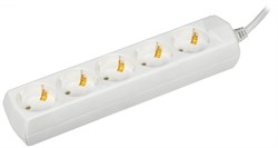 IEK GENERICA Удлинитель У05 5 мест 2P+PE/5м 3х1мм2 10А/250В WYP10-10-05-05-Z-G - фото 118200