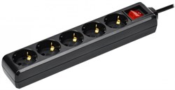 IEK Удлинитель У05К 5 мест с/з 3м 3х1мм2 16А 250В чер. WYP10-16-05-03-ZK-K02 - фото 118250