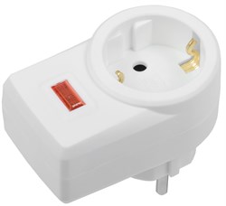 IEK Сетевой фильтр СФ-01 1 место 2P+PE 16А белый WFP10-16-01-K01 - фото 118268