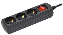 IEK GENERICA Удлинитель У03В 3 места с/з 5м 3х1мм2 10А 250В чер. WYP10-10-03-05-ZK-K02-G - фото 118301