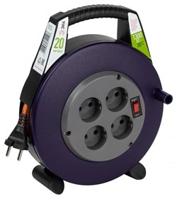 ЭРА Удлинитель силовой BPx-4-2x0,75-20m в закрытом корпусе без заземления с выключателем 4 розетки 20м ПВС 2x0,75мм2 6А Б0052924 - фото 118306