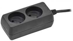 IEK Удлинитель У2 2 места б/з 3м 2х0,75мм2 10А 250В чер. WYP10-06-02-03-K02 - фото 118349