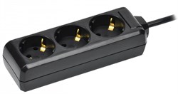 IEK Удлинитель У03 3 места с/з 5м 3х1мм2 16А 250В чер. WYP10-16-03-05-Z-K02 - фото 118358