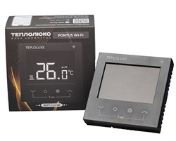 Теплолюкс Терморегулятор электронный Pontus wi-fi черный Space 100037059600 - фото 118446
