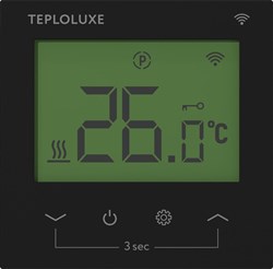 Теплолюкс Терморегулятор электронный Pontus wi-fi черный 100037088500 - фото 118493