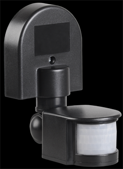 IEK Датчик движения ДД 008 черный, макс. нагрузка 1100Вт, угол обзора 180град., дальность 12м, IP44, LDD10-008-1100-002 - фото 118547