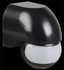 IEK Датчик движения ДД 010 черный, макс. нагрузка 1100Вт, уг 180град., дальность 10м, IP44, LDD10-010-1100-002 - фото 118562